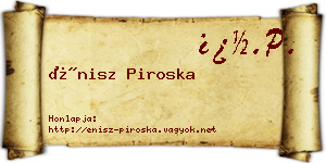 Énisz Piroska névjegykártya